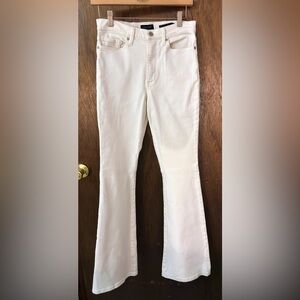 Banana Republic White High-Rise Flare Jeans